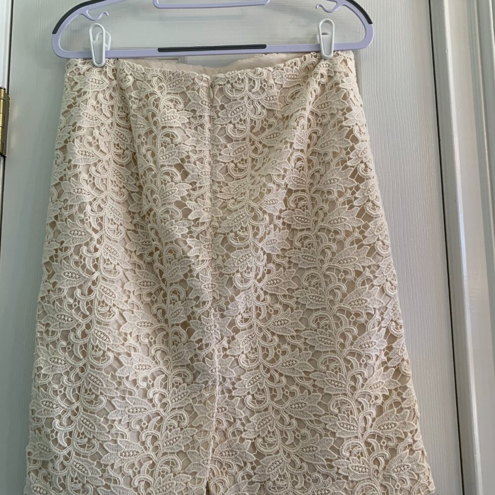 Talbot's Cream colored Size 10 Pencil Knee Length Skirt - Picture 2 of 12